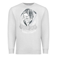 Oatmeal Heather santa muerte female deity mexican satanic dead sugar skull tank top Premium Sweatshirt - linhVisuals