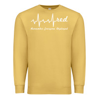 Antique Gold red friday military remember everyone deployed heartbeat t shirt Premium Sweatshirt - linhVisuals