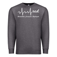 Charcoal Heather red friday military remember everyone deployed heartbeat t shirt Premium Sweatshirt - linhVisuals