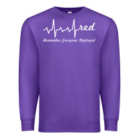 Purple red friday military remember everyone deployed heartbeat t shirt Premium Sweatshirt - linhVisuals