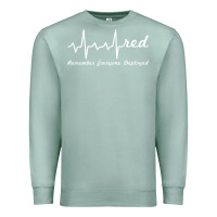 Seafoam red friday military remember everyone deployed heartbeat t shirt Premium Sweatshirt - linhVisuals