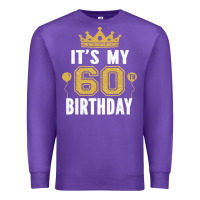 Purple it's my 60th birthday gift for 60 years old man and woman t shirt Premium Sweatshirt - linhVisuals
