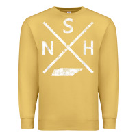 Antique Gold vintage nashville retro nsh cross t shirt Premium Sweatshirt - linhVisuals