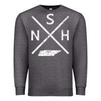 Charcoal Heather vintage nashville retro nsh cross t shirt Premium Sweatshirt - linhVisuals