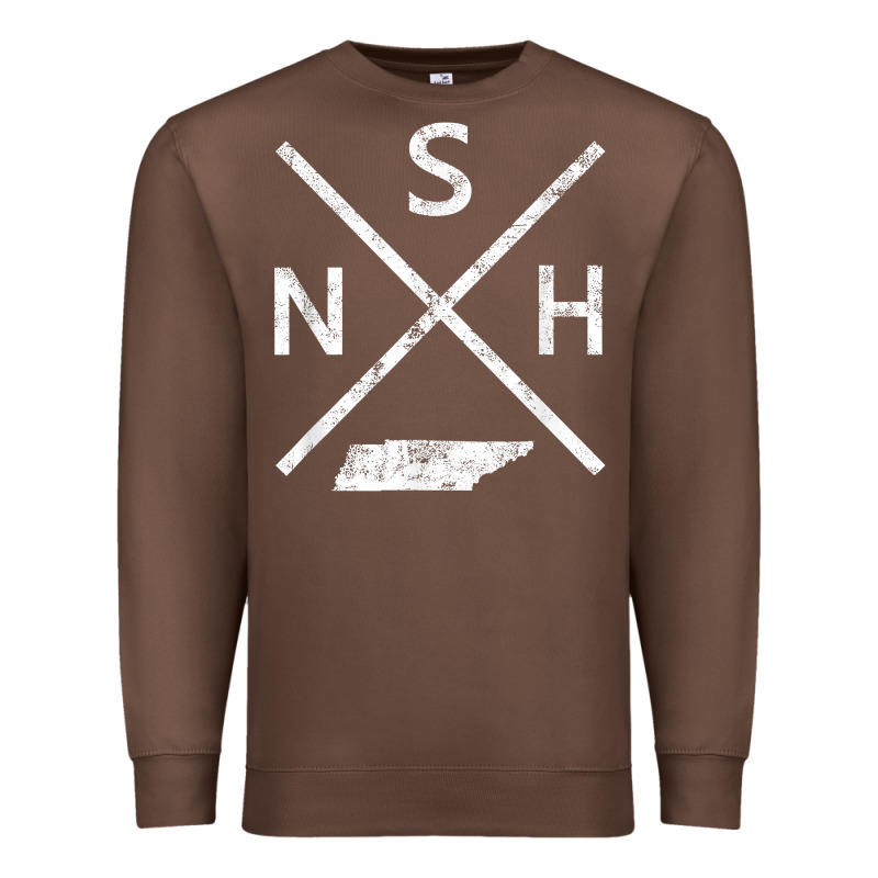 Vintage Nashville Retro Nsh Cross T Shirt Premium Sweatshirt by linhVisuals | Teevron