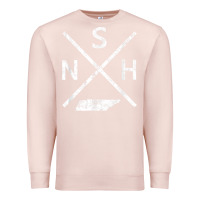 Pale Pink vintage nashville retro nsh cross t shirt Premium Sweatshirt - linhVisuals