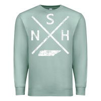 Seafoam vintage nashville retro nsh cross t shirt Premium Sweatshirt - linhVisuals