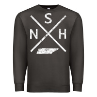 Smoke vintage nashville retro nsh cross t shirt Premium Sweatshirt - linhVisuals