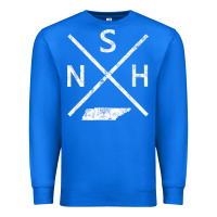 True Royal vintage nashville retro nsh cross t shirt Premium Sweatshirt - linhVisuals