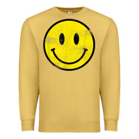 Antique Gold vintage retro happy smiley face 80's 90's aesthetic t shirt Premium Sweatshirt - linhVisuals