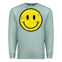 Seafoam vintage retro happy smiley face 80's 90's aesthetic t shirt Premium Sweatshirt - linhVisuals
