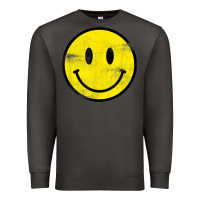 Smoke vintage retro happy smiley face 80's 90's aesthetic t shirt Premium Sweatshirt - linhVisuals