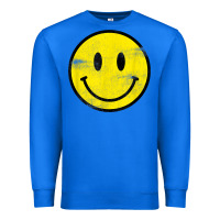 True Royal vintage retro happy smiley face 80's 90's aesthetic t shirt Premium Sweatshirt - linhVisuals