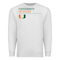 Oatmeal Heather The university of miami Premium Sweatshirt - linhVisuals
