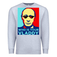 Heather Grey who is your vladdy Premium Sweatshirt - linhVisuals
