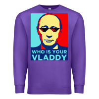 Purple who is your vladdy Premium Sweatshirt - linhVisuals