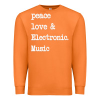 Carrot peace love & electronic music  edm techno t shirt Premium Sweatshirt - linhVisuals