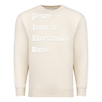 Sandshell peace love & electronic music  edm techno t shirt Premium Sweatshirt - linhVisuals