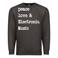 Smoke peace love & electronic music  edm techno t shirt Premium Sweatshirt - linhVisuals