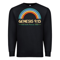 Black genesis 913 god's promise faithfully rainbow bible verse t shirt Premium Sweatshirt - linhVisuals