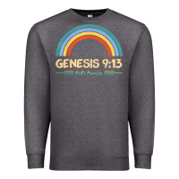 Charcoal Heather genesis 913 god's promise faithfully rainbow bible verse t shirt Premium Sweatshirt - linhVisuals