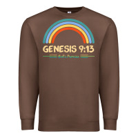Chestnut genesis 913 god's promise faithfully rainbow bible verse t shirt Premium Sweatshirt - linhVisuals