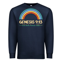 Navy genesis 913 god's promise faithfully rainbow bible verse t shirt Premium Sweatshirt - linhVisuals