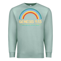 Seafoam genesis 913 god's promise faithfully rainbow bible verse t shirt Premium Sweatshirt - linhVisuals