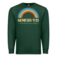 Sports Green genesis 913 god's promise faithfully rainbow bible verse t shirt Premium Sweatshirt - linhVisuals