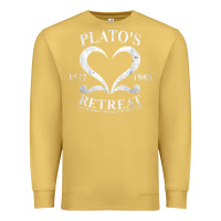 Antique Gold plato retreat club vintage retro nyc t shirt Premium Sweatshirt - linhVisuals