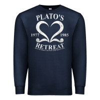 Navy plato retreat club vintage retro nyc t shirt Premium Sweatshirt - linhVisuals