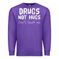 Purple drugs not hugs Premium Sweatshirt - linhVisuals