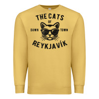 Antique Gold cats of downtown reykjavik t shirt Premium Sweatshirt - linhVisuals