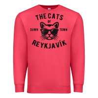 Cardinal cats of downtown reykjavik t shirt Premium Sweatshirt - linhVisuals