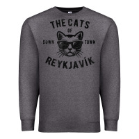 Charcoal Heather cats of downtown reykjavik t shirt Premium Sweatshirt - linhVisuals