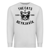 Dove Grey cats of downtown reykjavik t shirt Premium Sweatshirt - linhVisuals