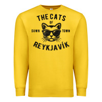 Lemon cats of downtown reykjavik t shirt Premium Sweatshirt - linhVisuals