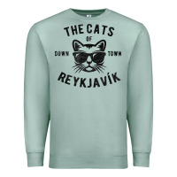 Seafoam cats of downtown reykjavik t shirt Premium Sweatshirt - linhVisuals