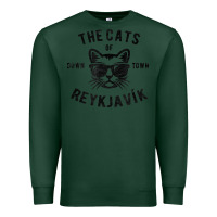 Sports Green cats of downtown reykjavik t shirt Premium Sweatshirt - linhVisuals