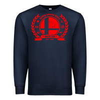 Navy super smash bros smash club Premium Sweatshirt - linhVisuals