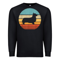 Black corgi retro vintage 60s 70s sunset dog lovers men women t shirt Premium Sweatshirt - linhVisuals