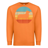 Carrot corgi retro vintage 60s 70s sunset dog lovers men women t shirt Premium Sweatshirt - linhVisuals