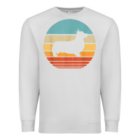 Dove Grey corgi retro vintage 60s 70s sunset dog lovers men women t shirt Premium Sweatshirt - linhVisuals