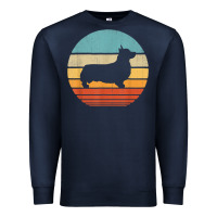 Navy corgi retro vintage 60s 70s sunset dog lovers men women t shirt Premium Sweatshirt - linhVisuals