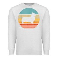 Oatmeal Heather corgi retro vintage 60s 70s sunset dog lovers men women t shirt Premium Sweatshirt - linhVisuals