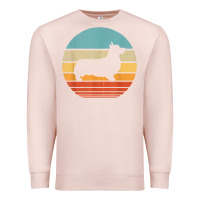 Pale Pink corgi retro vintage 60s 70s sunset dog lovers men women t shirt Premium Sweatshirt - linhVisuals