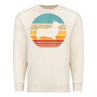 Sandshell corgi retro vintage 60s 70s sunset dog lovers men women t shirt Premium Sweatshirt - linhVisuals