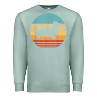 Seafoam corgi retro vintage 60s 70s sunset dog lovers men women t shirt Premium Sweatshirt - linhVisuals