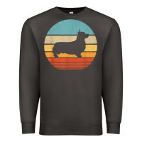 Smoke corgi retro vintage 60s 70s sunset dog lovers men women t shirt Premium Sweatshirt - linhVisuals