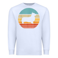 White corgi retro vintage 60s 70s sunset dog lovers men women t shirt Premium Sweatshirt - linhVisuals